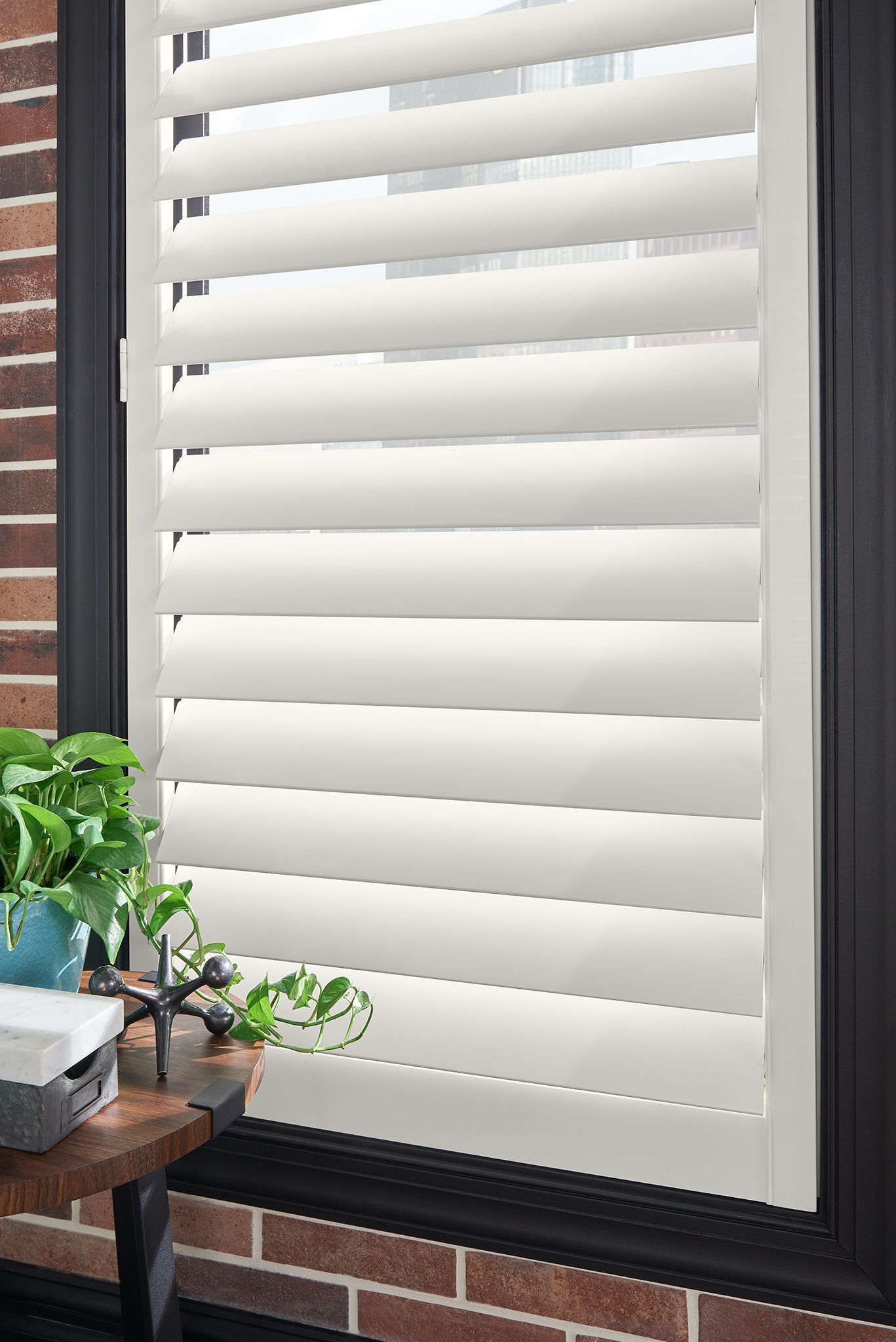 White Window Shutter — Katy, TX — Woven Plank